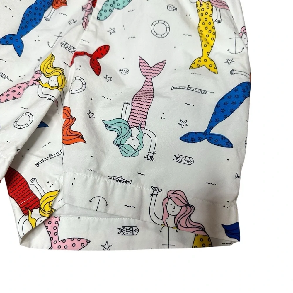 Hanna Andersson Mermaid Cotton Shorts Size 8 - Picture 2 of 7